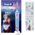 Oral-B Elektrische-Zahnbürste Pro Kids 3+, Frozen, 2 Putzmodi, mit 4 Stickern, Reiseetui und 1 Bürste