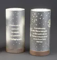 2er Set LED Tischlampen Pusteblumen mit Spruch H. 20cm silber Formano