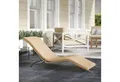 Outsunny Gartenliege mit Kissen, wetterfest, 120 kg belastbar, UV-bständig, Sonnenliege Polyrattan, 1 St., wasserabweisend Liege, für Garten Balkon Outdoor 166 x 63 x 76 cm Beige