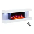 BALDERIA Lumina - Wandkamin Elektrisch, Elektrokamin Wand, Heizung 1800 W, Weiß