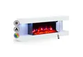 Balderia Elektrokamin Elektrokamin BALDERIA Lumina - Wandkamin - weiss, Wandkamin, 3D-Flammeneffekt, LED-Beleuchtung, Thermostat, Timer