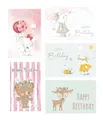 Handarbeit - Lieblingsladen 5 Premium Geburtstagskarte Happy Birthday 18x12cm mit weißem Umschlag, Tiermotiv Hase Bär Karte zum Geburtstag Glückwunschkarte Alles Gute Happy-Birthday-Karte