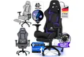 ELITESEATS Gaming-Stuhl Ergonomisch [TESTSIEGER] Kratzerfreie Rollen Atmungsaktiv (Gaming Sessel mit 4D-Armlehnen, Fußstütze), Ergonomischer Schreibtischstuhl 150 kg Belastbarkeit, Bürostuhl