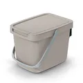 Mülleimer Müllbehälter Abfalleimer Müllsortierer 6L Beige