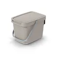 Abfalleimer Mülleimer mit Deckel 6L Recycling Müll Kunststoff braun Systema