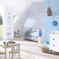 TADESSI Vliestapete Kinderzimmer M1-No.750 | Blau | Grau | Tapete mit Tieren