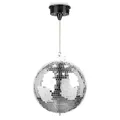 Fuzzix MB30ML - Discokugel mit Motor und Licht, 30 cm Diskokugel mit Antrieb, Batterie, Disco Ball, Spiegelkugel mit stabiler Metallöse, Discolicht Partylicht