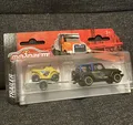 Modellauto Majorette Jeep Wrangler Remorque Quad Trailer 1/60 1/64 3 Inches Neu