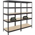 PROREGAL Mega Deal 2x Schwerlastregal Rivet HxBxT 180 x 90 x 60 cm Fachlast 250 kg Schwarz