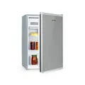 Klarstein Delaware Kühlschrank, 76 Liter Fassungsvermögen, 2 flexible Glasböden, Gefrierfach: 4 Liter, Flaschenfach bis 2 Liter, Silber/Grau