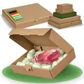 smiley pack 200 Maxibriefkartons 240 x 160 x 45 mm braun (200 Stück) DIN A5 Maxibrief Versandkarton für DHL DPD GLS Hermes Warensendung Büchersendung mit Steckverschluss