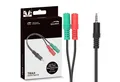 Hama Headset-Adapter Y Splitter Konverter Audio Audio-Kabel, 3,5-mm-Klinke, 3,5mm Klinke (23 cm), 2x 3,5mm Klinken-Kupplung zu 3,5mm Klinke-Stecker Adapter Headset