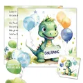 10 XXL Einladungskarten Dino Jungen Geburtstag Kindergeburtstag Einladung Party