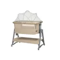 Kikka boo Beistellbett Nanna 2 Matratze Schaukelstäbe Moskitonetz Räder Korb beige