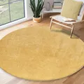 Teppich THE CARPET "Relax round", gold, H:16mm Ø:200cm