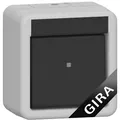 GIRA 310630 Wippschalter Universal-Aus-Wechselschalter 10 AX 250 V I Aufputz Schalter IP44 I Lichtschalter für Feuchtraum Außen und Innen I LED ready I Elektroinstallation Schalter Einsatz