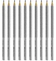 Faber-Castell Bleistift Grip 2001 Bleistift Dreikant in Silber - alle Härtegrade