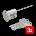 BASI Außenzylinder Rundzylinder Profilzylinder Messing 3 Schlüssel 3 SETS