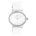 Oozoo Armbanduhr weiß Leder Timepieces Damen Analog-Quarzuhr UOC10940