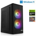 Gaming PC M12990H / AMD Ryzen 7 5700X, 8x 3400 MHz / NVIDIA RTX5060 / 32 Go DDR4 RAM / M.2 SSD 1000 GB - Windows 11 Home - Schwarz