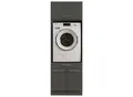 Waschmaschinenschrank Laundreezy, Anthrazit, Metall, 67.5x200x67.5 cm, individuell planbar, Typenauswahl, Waschküche, Waschmaschinenschrank