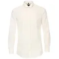 VENTI Smokinghemd VENTI Herren Festhemd Langarm Kläppchenkragen Modern-Fit Creme weiß 43
