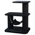 Europet Bernina Kratzbaum Houston schwarz 75x57x96cm für Katzen mit Hängematte