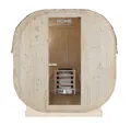 HOME DELUXE Sauna Outdoor Sauna CUBE - Größenauswahl, BxTxH: 194 x 120 x 185 cm, 38,00 mm, (inkl. 3,6 kW Saunaofen & Saunazubehör) Saunahaus aus Fichtenholz I Gartensauna