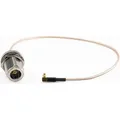 Varia Pigtail N-Einbaubuchse zu MMCX-Stecker, gewinkelt 90°, 25 cm (MMCX PLUG R/A+RG178+N JACK BU)