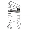 ALTEC Aluminium Klappgerüst AluKlik®, 70cm breit mit Ø150mm Rollen, höhenverstellbar, maximale Arbeitshöhe 14 Meter 300 cm