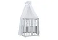 Waldin Babybett Mobiles Babybett aus Holz 7in1 mit Matratze, mitwachsend
