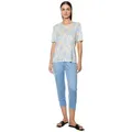 Mey Capri-Pyjama Mey Damen Pyjama 3/4 lang 13224 Golden Day (1 Stücvk, 1 tlg., 1 Stück) blau 38