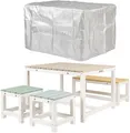 Kindersitzgruppe Outdoor Garten Holz Kinder-Sitzgarnitur Indoor Gartenmöbel-Set