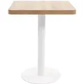 vidaXL BistRotisch Hellbraun 60x60 cm MDF Weiß