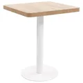 vidaXL Bistrotisch für 2 Personen Bartisch Bartresen Stehtisch Tresentisch Esstisch Tisch Küchentisch Partytisch Hellbraun 60x60cm MDF