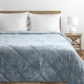 Eurofirany Elegante, Gesteppte Tagesdecke VELVET1 Silber 170x210 cm