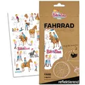 Farbviereck Bibi und Tina Aufkleber Fahrrad - Roller - Kinderwagen - Helm Geschenk Fahrradaufkleber Pferden Martinshof Kindergeburtstag Pferde | R0013
