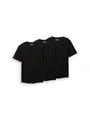 TOM TAILOR Denim T-Shirts aus Baumwolle im 3er-Pack, Black, S