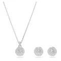 Swarovski Sublima Set, Rhodinierte Halskette und Ohrringe mit Strahlenden Swarovski Kristallen