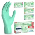 ARNOMED Einweghandschuhe Grün 100 Stück/Box, Einmalhandschuhe S, Nitrilhandschuhe, Handschuhe Einweg puderfrei, latexfreie Gummihandschuhe, Einweghandschuhe in XS, S, M, L & XL verfügbar