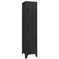 vidaXL Schließfachschrank Schwarz 38x45x180 cm Stahl