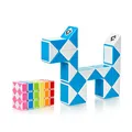 CUBIDI® Original Magic Snake - 24 Blöcke Blau | Knobelspiele für Kinder und Erwachsene | Ideal als Mitgebsel Kindergeburtstag, Kindergeburtstag Gastgeschenke oder kleine Geschenke für Kinder