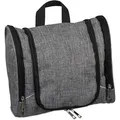 Relaxdays Kulturbeutel XL, 8 Liter, Breite 26,5cm, Polyester, grau