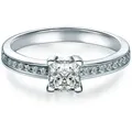 Trilani Silberring Verlobungsring aus 925 Sterling Silber, mit Zirkonia silberfarben 47