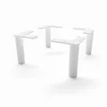 Hevva Möbelfüße LINZ Weiß 10 cm Hoch 4er Set