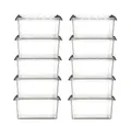 10x Aufbewahrungsbox stapelbare Box Smart Store Classic 15 transparent mit Deckel & Klickverschluss