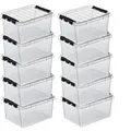 10x ORTHEX SmartStore Classic 15 Box - 14 Liter - 40 x 30 x 18cm - transparent