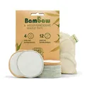 Waschbare Abschminkpads | 16 Wiederverwendbare Wattepads aus Bambus & Baumwolle mit Wäschebeutel | Pads Waschbar | Wattepads wiederverwendbar | Abschminkspads Waschbar | Zero Waste | Bambaw