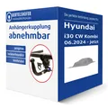 Auto Hak Anhängerkupplung abnehmbar für HYUNDAI i30 CW Kombi Typ PDE AHK TOP