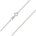 Materia Silberkette Damen Panzerkette Silber fein 1mm 40-120cm K32, 925 Sterling Silber silberfarben 100 cm